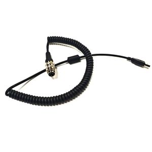 Câble d'alimentation enroulé GX16-4 broches mâle vers USB-A 4C 24AWG 4 broches Prise d'aviation Câble spiralé pour programmation PLC CNC - Product Image 6