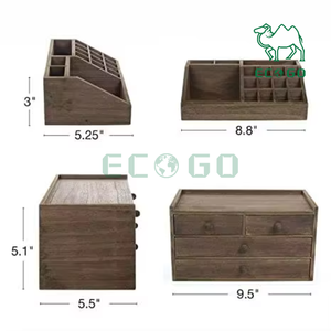 Bằng Gỗ Tổ Chức Son Môi Countertop Trang Điểm Stackable Tổ Chức Với Sáu Ngăn Kéo Lưu Trữ Hộp - Product Image 4