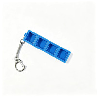 Authentique Clavier Rechargeable Bleu Anti-stress avec Capuchons de Clavier Personnalisés, Porte-clés, Lumière LED et Son de Grenouille