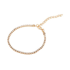 Fashion Jewelry <b>Sets</b> Women's Gold Tone Chain Bracelet <b>Set</b> With <b>Crystal</b> Rhinestones Geometric Design Party Wear 2024 - Product Image 5