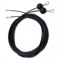 Câble en fil galvanisé recouvert de vinyle noir avec œillet, câble de gym à domicile et autres accessoires