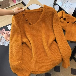 <span class=keywords><strong>Pull</strong></span> en <span class=keywords><strong>cachemire</strong></span> tricoté en mohair doux et décontracté pour <span class=keywords><strong>femme</strong></span>, nouvelle collection automne/hiver 2025, <span class=keywords><strong>grande</strong></span> <span class=keywords><strong>taille</strong></span> avec écharpe - Product Image 4