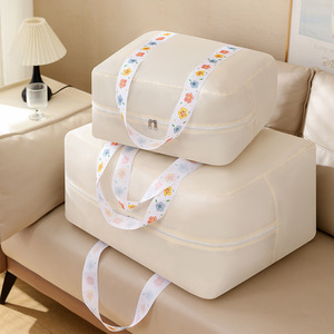 Sac de rangement pour couettes en tissu Oxford, grande capacité, rectangulaire, organisateur de vêtements pour déménagement - Product Image 3