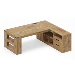 Escritorio Ejecutivo Grande en Forma de L de 70.6 Pulgadas con Estantes de Almacenamiento y Archivador Lateral, Muebles de Oficina - Product Image 6