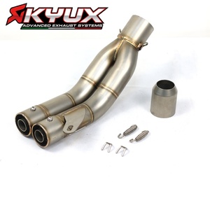 Tubo de Escape Doble Universal de 51 mm para Motocicleta, Acero Inoxidable, para <span class=keywords><strong>Honda</strong></span> <span class=keywords><strong>CBR</strong></span> CBR125 CBR250 MI003 Z800 <span class=keywords><strong>Moto</strong></span> - Product Image 1