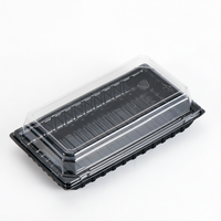 Conteneur alimentaire en plastique avec couvercle, PET de qualité alimentaire, transparent, personnalisable pour sandwich, pizza, hamburger, salade, en-cas