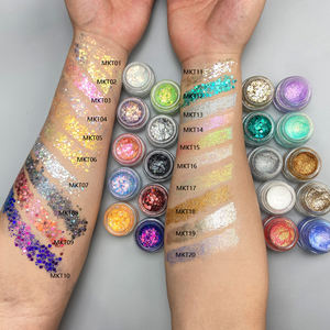 Maquillaje Personalizado MLM, 20 Colores, Brillo Corporal, Gel Brillante de Grado Cosmético para Festivales, Fiestas Rave, Cosplay de Anime, Sombra de Ojos Brillante - Product Image 3