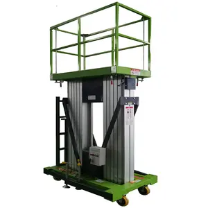 En iyi Fiyat Istikrarlı açık kullanılan hava çift direk alüminyum lift platformu en düşük maliyet fiyatı