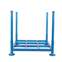 Étagères de stockage industrielles en fil d'acier durable Yuge, empilables, pour entrepôt, avec protection contre la corrosion, insert de tuyau