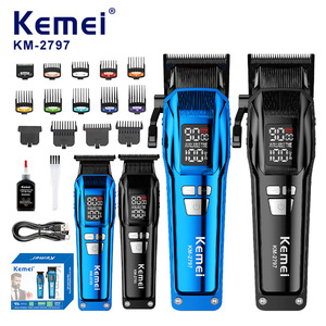 Cortadora de Pelo Profesional Kemei Km-2797, Motor sin Escobillas 7000-9000 rpm, Cuerpo de Aleación de Aluminio, Carga USB - Product Image 4