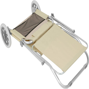 <span class=keywords><strong>Tumbona</strong></span> de Aluminio <span class=keywords><strong>con</strong></span> <span class=keywords><strong>Ruedas</strong></span>, Silla de <span class=keywords><strong>Playa</strong></span> <span class=keywords><strong>Plegable</strong></span> <span class=keywords><strong>con</strong></span> Parasol - Product Image 3