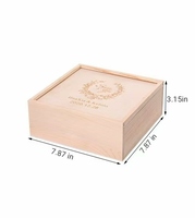 Boîte à souvenirs en bois avec couvercle coulissant, boîte cadeau en bois brut, boîte de rangement de bureau pour souvenirs de mariage, photos, cosmétiques, artisanat