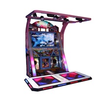 Simulateur de jeu d'arcade Danz Base Just Dance avec écran LCD de 55 pouces, langue anglaise, machines de danse d'arcade de divertissement, paiement par pièces, en vente