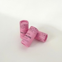 Boîte en papier kraft biodégradable, écologique, recyclable, pour emballage cosmétique de baume à lèvres, sur mesure, faite à la main, effet délavé