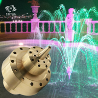 Buse de fontaine double couche en laiton, pommeau de douche, jet d'eau extérieur pour jardin, piscine, décoration paysagère