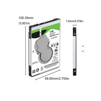 Hard Drive Internal Barracuda Pro Performance Baru SATA HDD 2TB 7200RPM 6Gb/s 128MB Cache 2.5-Inch (ST2000LM007)