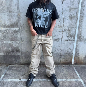 T-Shirt di Lusso da Uomo di Alta Qualità 220GSM, Personalizzabile con Logo, Stampa Grafica Effetto Vissuto, Stile Rock and Roll, Serigrafia - Product Image 5