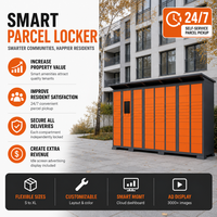 Casillero de Entrega de Paquetes con Cerradura Electrónica, Pantalla Táctil, Diseño Resistente a la Intemperie para Gestión de Propiedades, Seguimiento de Paquetes y Responsabilidad