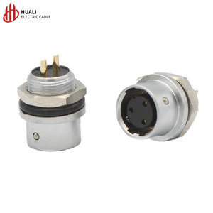 YC8 3-7 Pin Male/Female <strong>Socket</strong> <strong>8MM</strong> Quick Push Pull Plug Connector Gold Plating Brass Chrome Plated Housing for Automotive - Product Image 1