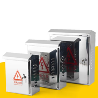 Caja de Distribución para Cámaras de Seguridad CCTV para Exteriores, con Carcasa de Acero Inoxidable Impermeable y Cerradura, Modelo 201/202/203