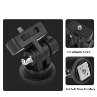 180 Grad einstellbarer Winkel 1/4 "Zoll Schraube Hot Shoe Mount Adapter zur Montage von Canon Nikon DSLR Kamera Flash LED Licht monitor