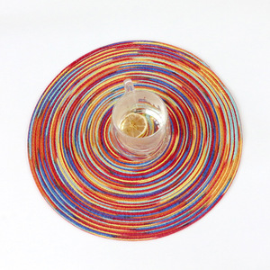 Thiết Kế Mới Đầy Màu Sắc Vải Coaster Rơm Dệt Chén Trà Mat Và Bàn Ăn Miếng Đệm Cho Đồ Uống Và Nấu Ăn Nơi Tấm Mat - Product Image 2