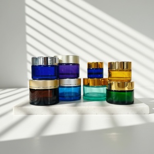 15g 20g 30g 50g Glass Cosmetic Jars Empty Cream Jar Frosted <b>Container</b> Gold Lids Custom Eye Face Skincare Packaging - Product Image 6