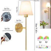 Applique murale rechargeable à télécommande, intensité réglable, sans câblage, à coller au mur, pour chambre et salon