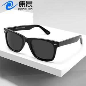 Gafas de Sol Clásicas Retro de Acetato, Montura Negra, Lentes TAC con Protección UV400, Unisex, para Conducir, Viajar, Atuendos de Moda - Product Image 3