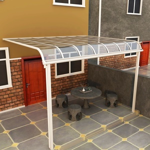 Tettoia Moderna <span class=keywords><strong>per</strong></span> Patio/Balcone <span class=keywords><strong>in</strong></span> <span class=keywords><strong>Policarbonato</strong></span> con Telaio <span class=keywords><strong>in</strong></span> Lega di Alluminio Impermeabile - Product Image 6