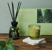 Parfum floral logo personnalisé vente en gros de bocal en verre de marque privée ensemble de bougies parfumées de luxe diffuseur de roseaux