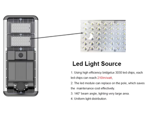 Lámpara Solar LED para Exteriores de 40W, IP66 Impermeable, Batería LiFePO4, Control Inteligente, Farola - Product Image 5