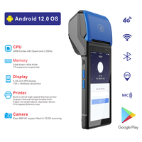 PDA intelligent portable à écran tactile NFC Android 13 avec imprimante thermique intégrée 4G/3G en stock