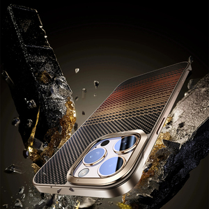 Ốp điện thoại iPhone 17 16 15 14 Pro Max siêu mỏng không viền, chấ<span class=keywords><strong>t</strong></span> liệu sợi aramid - Product Image 5