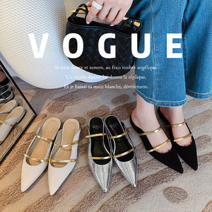 Zapatos de mujer de cuero de color sólido con punta en pico, estilo nuevo, con parte superior holgada y suela gruesa para usar al aire libre. - Product Image 4