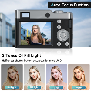 ALEEZI OEM 1080P 48MP 4K HD Écran 2,4 pouces Zoom 16X <span class=keywords><strong>Appareil</strong></span> <span class=keywords><strong>photo</strong></span> reflex numérique CCD pour enfants Mémoire intégrée 64G Type-C USB 180 - Product Image 4