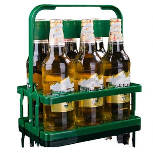 Portador de Bebidas Plegable Personalizable, Rectangular, de Plástico, Moderno, para 6 Botellas de Vino, Enfriador de Hielo Portátil - Product Image 2