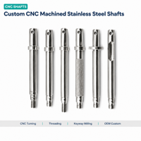 Ejes de Acero Inoxidable Mecanizados por CNC Personalizados LAIDNUO, Roscados con Chavetero para Equipos Industriales, Fabricante OEM para Mecanizado