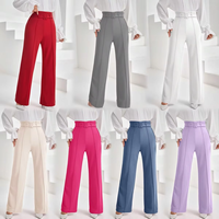 Vente directe d'usine, pantalon décontracté taille haute pour femme, printemps et automne, pantalon élégant pour le bureau, vêtements de travail pour femmes