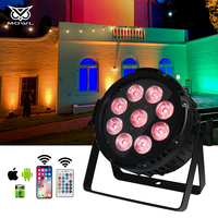 Sonido activado recargable DMX512 LED Par Ip65 impermeable 9*18W LED batería Par luz al aire libre Uplight