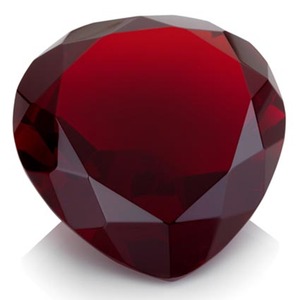 Personalisierter Gravierter Kristall Rotes Herz Glas Briefbeschwerer MH-9434 - Product Image 3