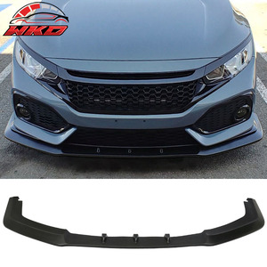 เหมาะสำหรับ Honda Civic Sport Hatchback 17-21 V3 Style สปอยเลอร์กันชนหน้า 1 ชิ้น วัสดุ PU อะไหล่รถยนต์ อุปกรณ์ตกแต่งรถยนต์ - Product Image 1