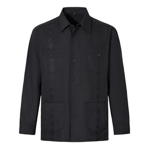 Camicia da uomo bianco abito nero taglia XL bavero <span class=keywords><strong>manica</strong></span> <span class=keywords><strong>lunga</strong></span> ampia stampa abiti da lavoro per la primavera autunno all'ingrosso - Product Image 2