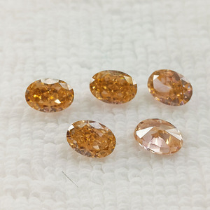 Pierre de zircone cubique ovale synthétique colorée, taille glace pilée, 5x7mm, pour la fabrication de bijoux - Product Image 6