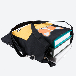 Bolsas de Lona Reutilizables Personalizadas y Duraderas con Bolsillo con Cremallera y Correa para el Hombro para Compras Diarias - Product Image 4