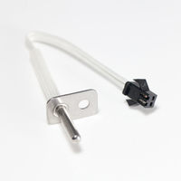 Sonda de sensor de temperatura PT1000 Clase B de 500 °C con montaje de brida de acero inoxidable para ahumadores y parrillas de barbacoa