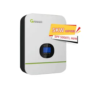 Bon prix onduleur solaire hors réseau 5kw 6kw 5000va growatt onduleur solaire à onde sinusoïdale pure 48V avec écran LCD pour système 10kw