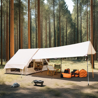 Tente Gonflable de Luxe Grande Taille Quatre Saisons, Une Chambre pour Famille, Mur en Toile Imperméable, Poteaux Gonflables Automatiques pour l'Extérieur