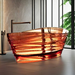 Bañera Moderna de <span class=keywords><strong>Resina</strong></span> Independiente, Ecológica, con Hidromasaje, Chorros de Aire, Drenaje Integrado, para Baño - Product Image 4