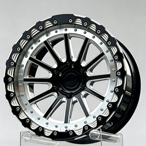 Jantes de course en alliage d'aluminium forgé Beadlock 15-20 pouces 15x10 5x120 5x114.3 <span class=keywords><strong>4x4</strong></span> pour <span class=keywords><strong>Tesla</strong></span> Model X Mazda GT-R 370Z - Product Image 3
